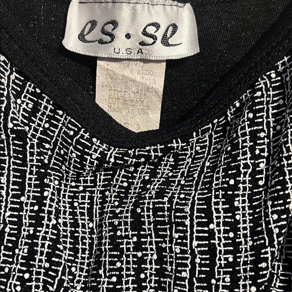 Black and‎ Gray Sleeveless Sheath Midi Dress Made in U.S.A - Picture 4 of 4